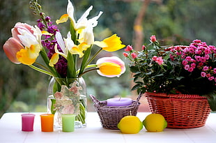 flower bouquet vase HD wallpaper