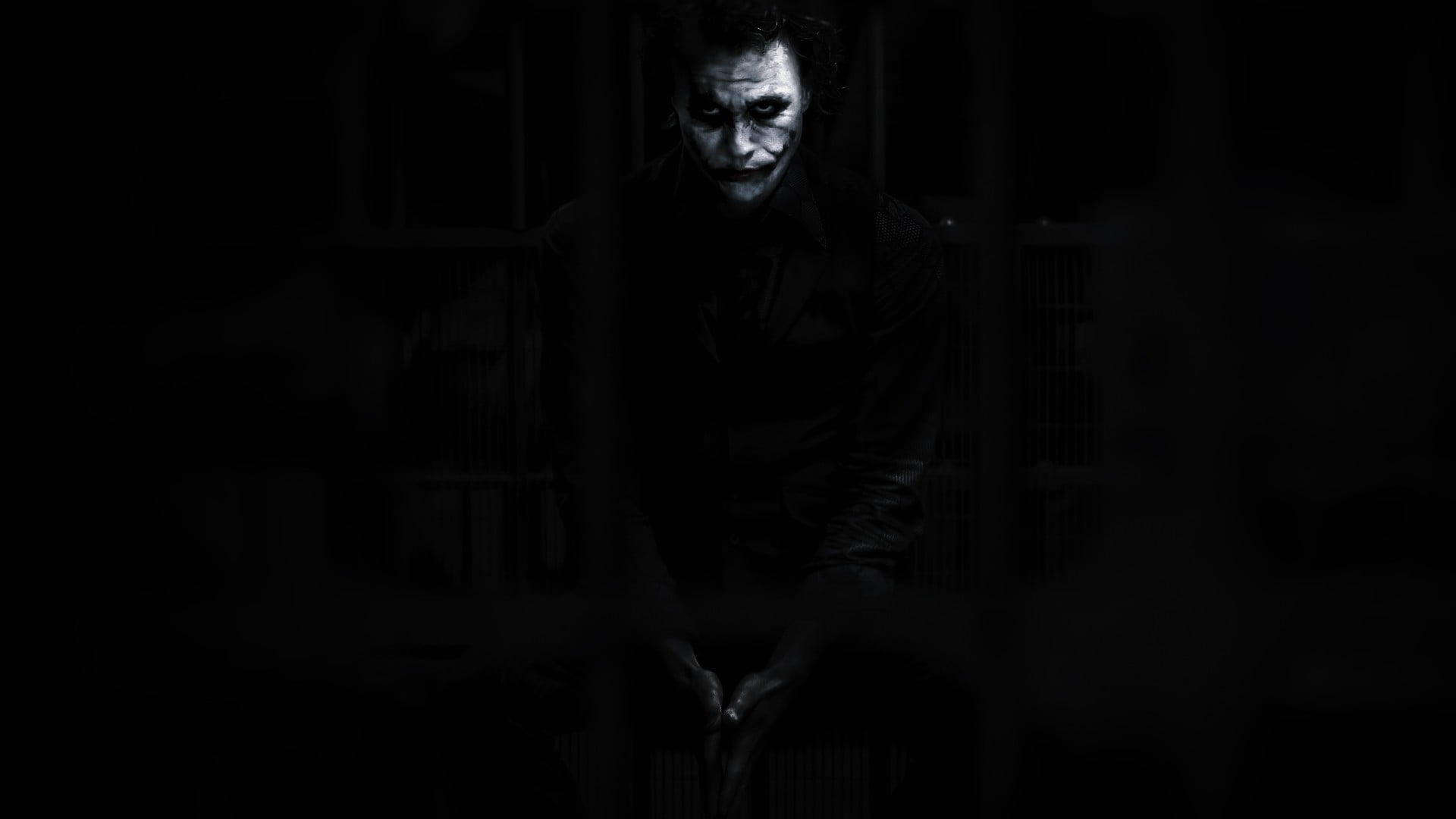 Joker wallpaper, Joker, Batman, noir, Heath Ledger