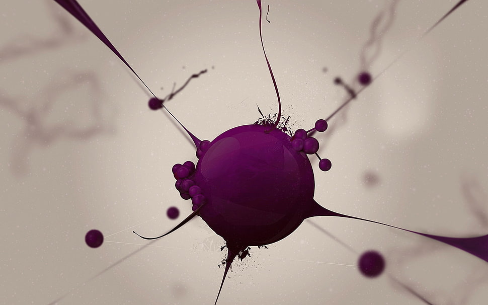 purple paint dot illustration HD wallpaper