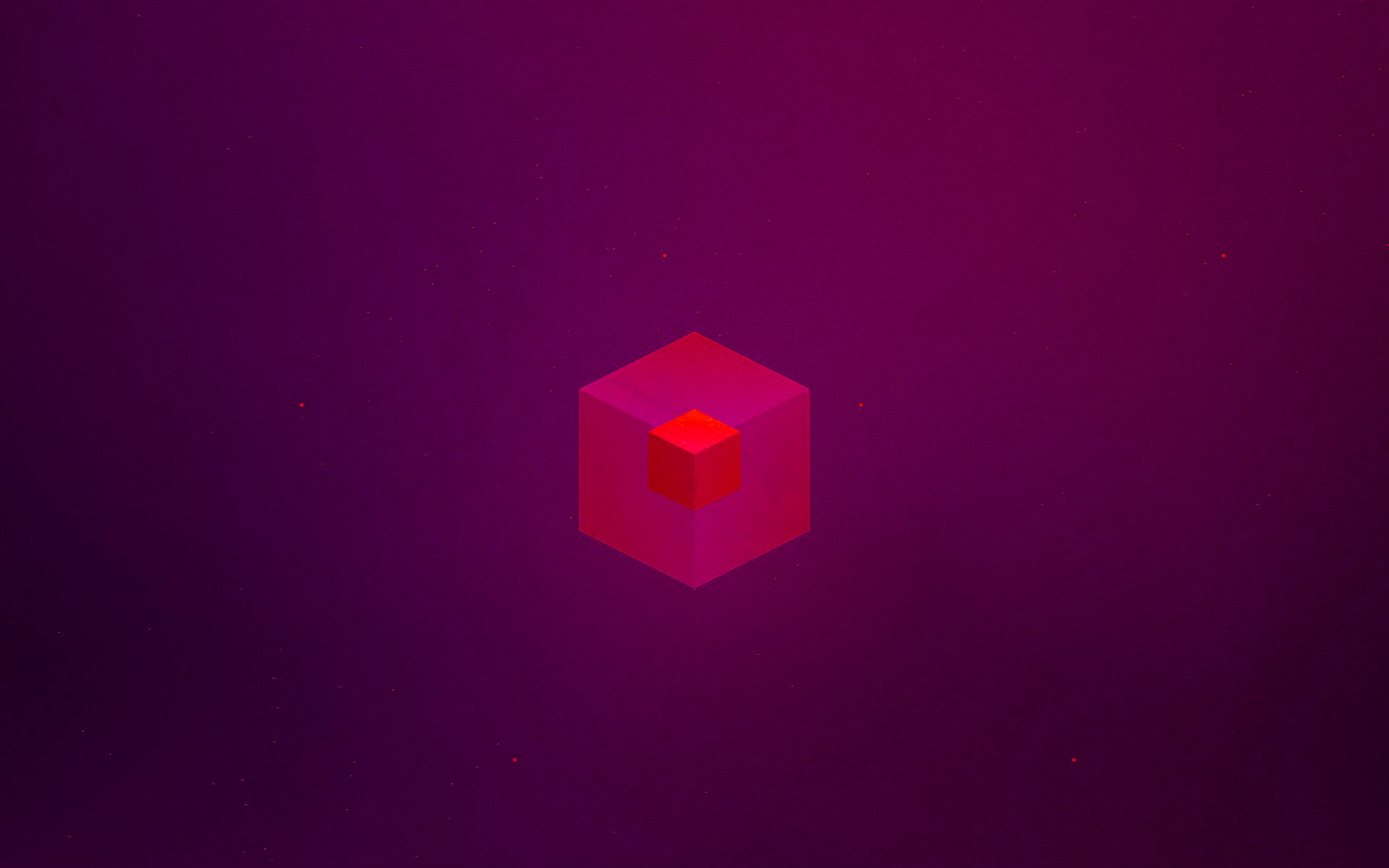 Nintendo Cube logo, minimalism, cube, simple, purple