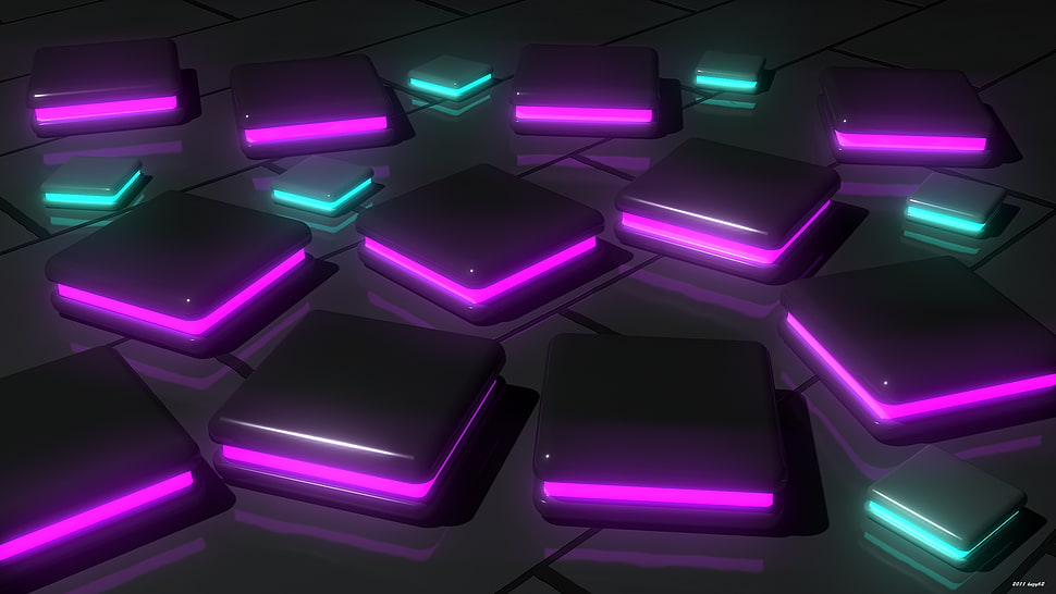 black and pink boxes HD wallpaper