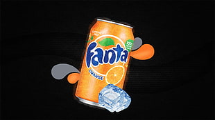 Fanta drinking can, drink, Fanta, can HD wallpaper