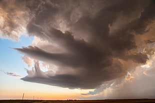 gray cloud, storm, USA, nature, clouds HD wallpaper