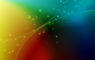 multicolored stars digital wallpaper