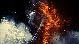 black assault rifle, Battlefield