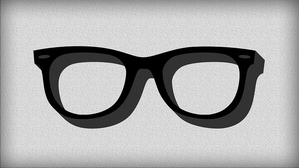 black eyeglasses frames illustration, glasses HD wallpaper