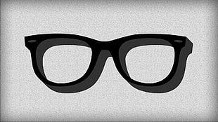 black eyeglasses frames illustration, glasses