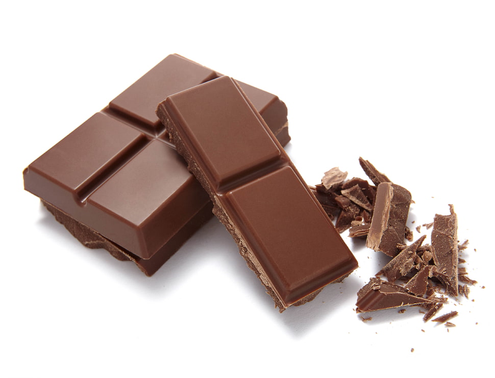 chocolate bar on white surface HD wallpaper