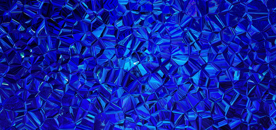 blue mirror mosaic digital wallpaper HD wallpaper
