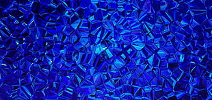 blue mirror mosaic digital wallpaper