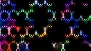 honeycomb lighted decor HD wallpaper