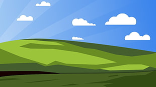 green mountains illustration