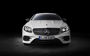 white Mercedes-Benz car