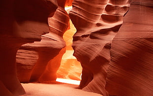 brown canyon digital wallpaper, landscape, nature, rock, Antelope Canyon