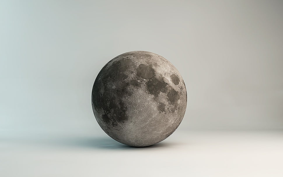 moon illustration, Moon, digital art, simple background HD wallpaper