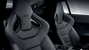 black vehicle bucket seats, Audi R8, car, bucket seats