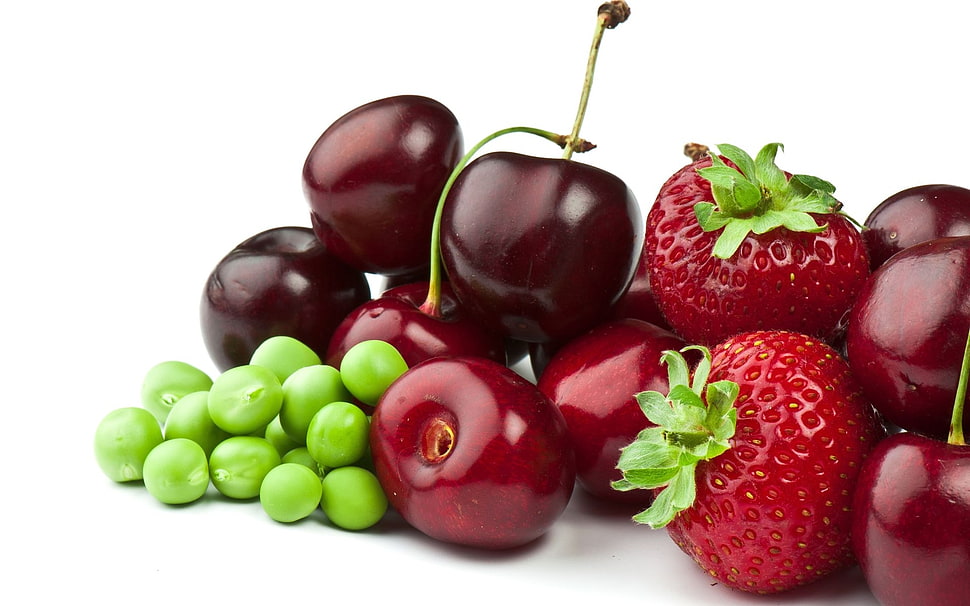 red and green fruits HD wallpaper