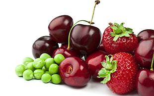red and green fruits
