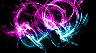 pink and green 3D light