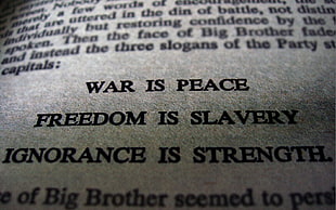 War is Peace Text illustration