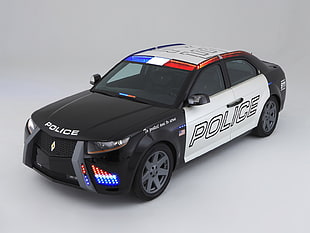 blue and white Police car toy, police cars, vehicle