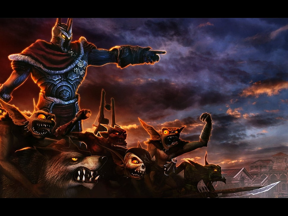 man in armor commanding an army digital wallpaper, Overlord 2 HD wallpaper