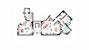 floor plan drawing, fan art, The Big Bang Theory, map