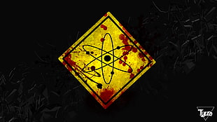 black and yellow atom illustration, zombies, The Walking Dead, zombies attack