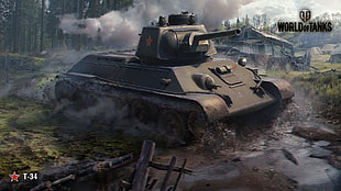 World of Tanks video game screenshot, World of Tanks, wargaming, T-34, tank