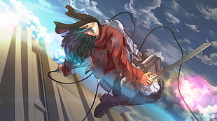 Attack of The Titan character illustration, Shingeki no Kyojin, Mikasa Ackerman HD wallpaper