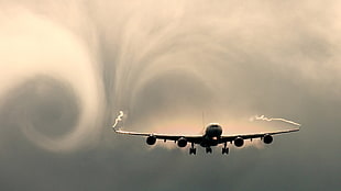 white airplane
