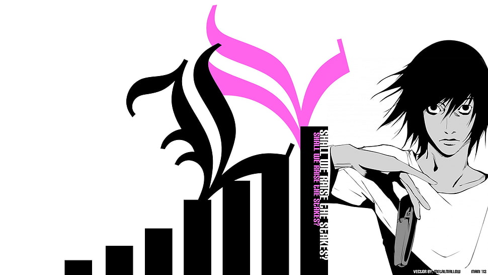 Deathnote L wallpaper, Death Note, anime, selective coloring HD wallpaper