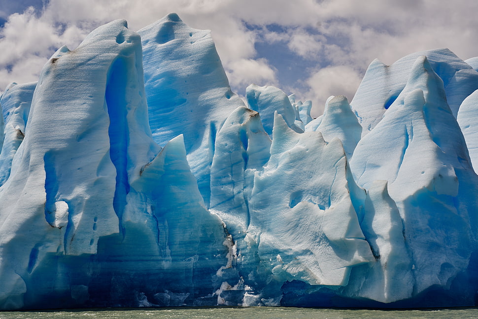 white ice glaciers HD wallpaper