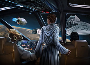 illustration of Star Wars, Star Wars, Princess Leia, Leia Organa, science fiction