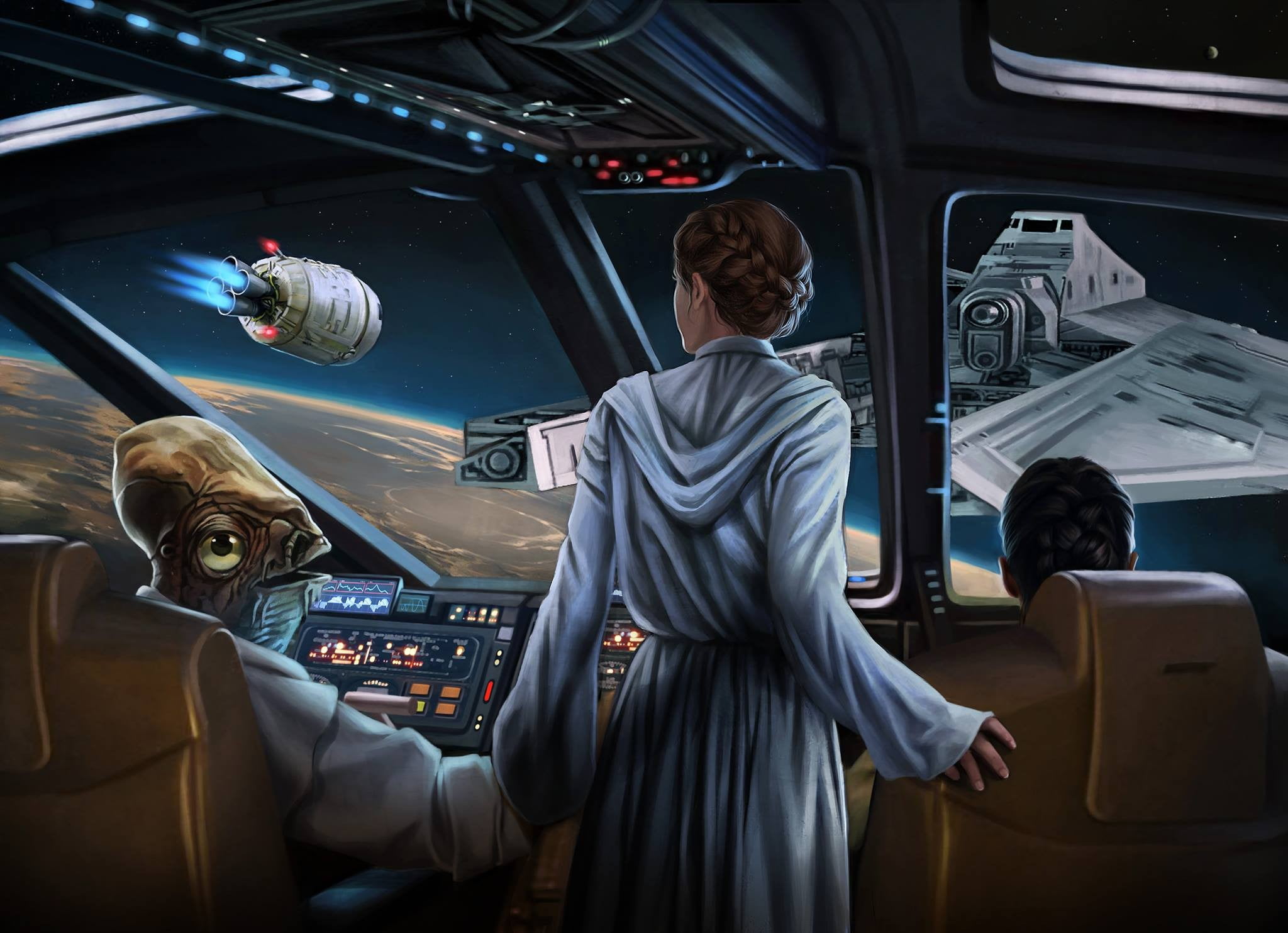 illustration of Star Wars, Star Wars, Princess Leia, Leia Organa, science fiction
