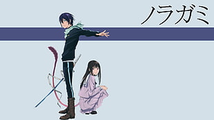 girl and boy manga illustration, Noragami, Iki Hiyori, Yato (Noragami), anime boys