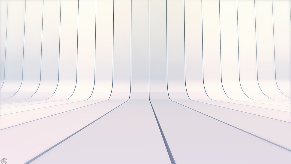 white surface, abstract, 3D, lines, bright HD wallpaper