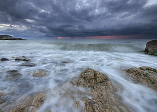 timelapse photo of body of water, penmon, anglesey HD wallpaper