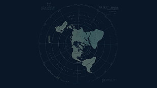 game map wallpaper, world map, digital art, Earth, continents HD wallpaper