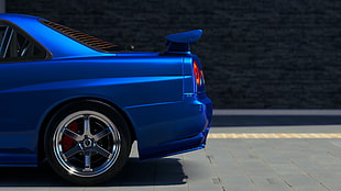 blue vehicle, forza horizon 3, car, 2K, Nissan Skyline GT-R R34 HD wallpaper