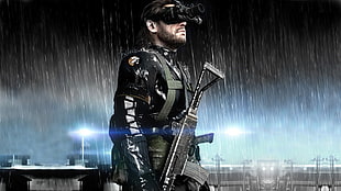 male movie character poster, Metal Gear Solid V: Ground Zeroes, Big Boss, video games, Metal Gear Solid  HD wallpaper