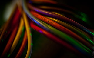 close-up photo of assorted-color of coated wires