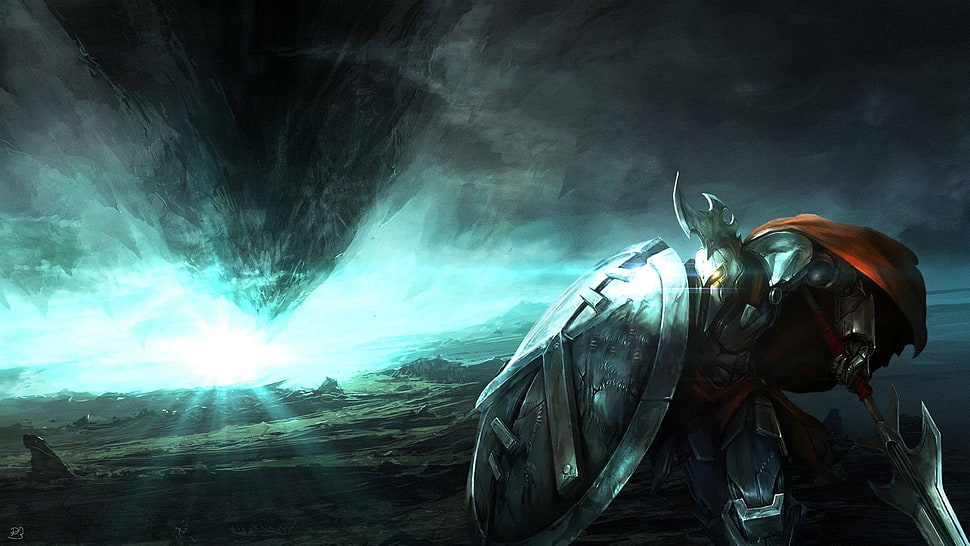 game application screenshot, League of Legends, video games, warrior HD wallpaper