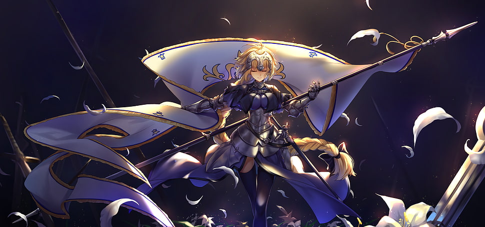 Saber from Fate Stay Knight, Fate/Grand Order, Fate Series, Jeanne d'Arc, spear HD wallpaper