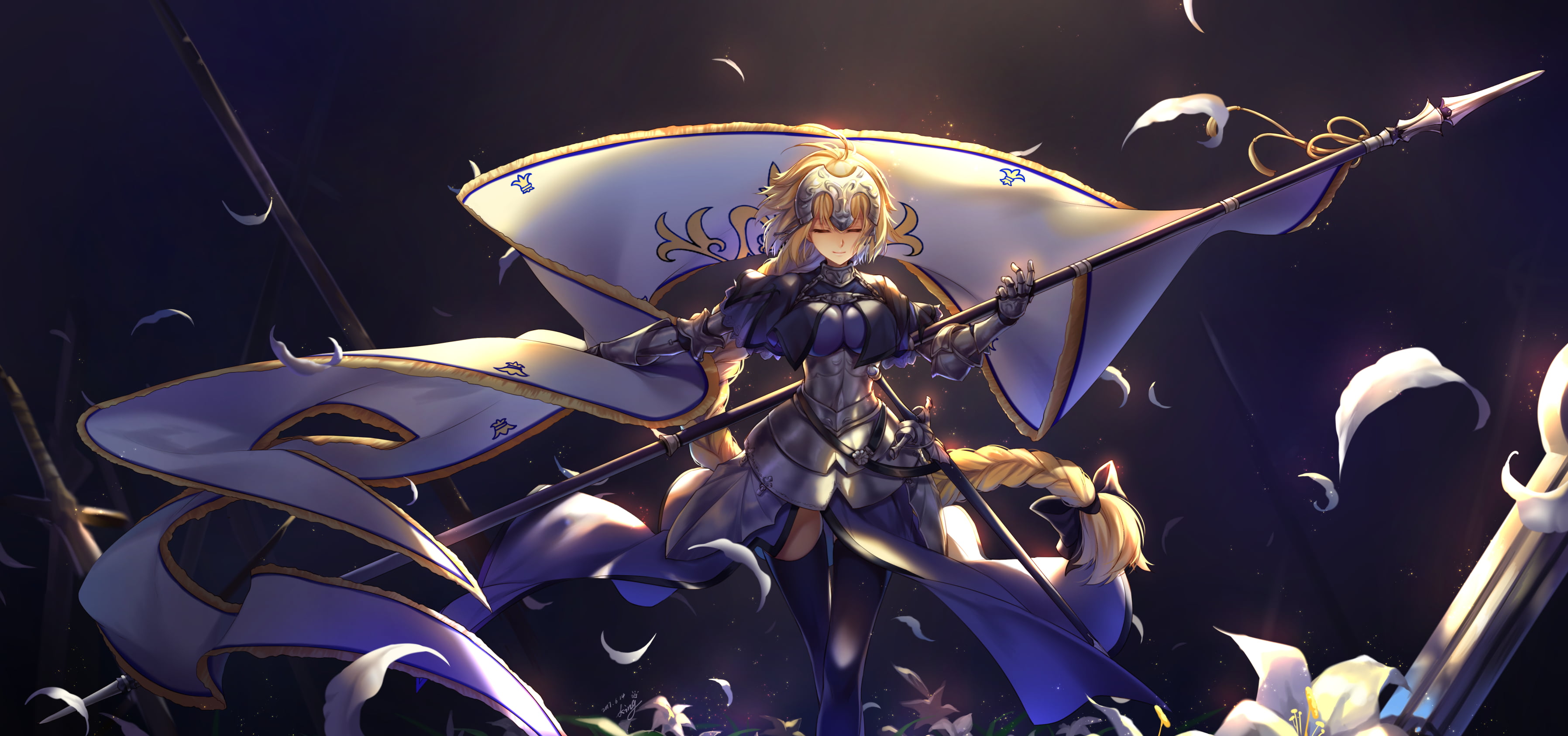 Saber From Fate Stay Knight Fate Grand Order Fate Series Jeanne D Arc Spear Hd Wallpaper Wallpaper Flare