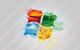 Microsoft Windows logo, Microsoft Windows, computer, operating systems