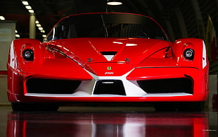 red Ferrari sports car, car, Ferrari, Ferrari FXX