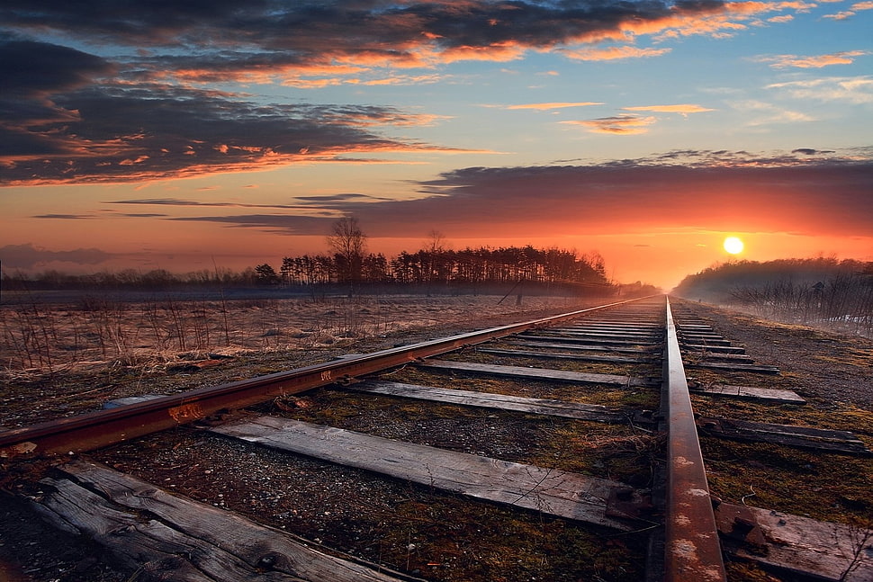rail road HD wallpaper