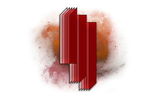 rectangular red digital wallpaper
