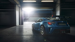 blue coupe, Subaru BRZ STI, race tracks, car, vehicle HD wallpaper